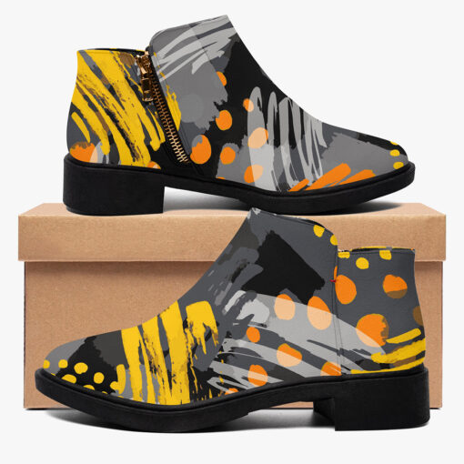 Expressive Ink Surface Graffiti Fashion Boots - Image 2