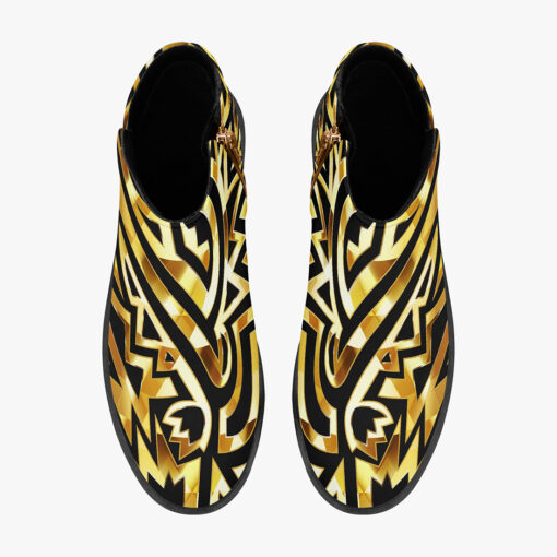 Gold Tribal Art Fashion Boots - Image 7