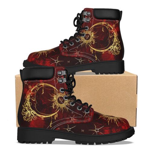 Mystical Sun And Moon Classic Boots