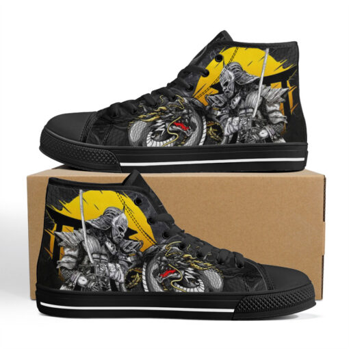 Dragon and Samurai High-Top Shoes