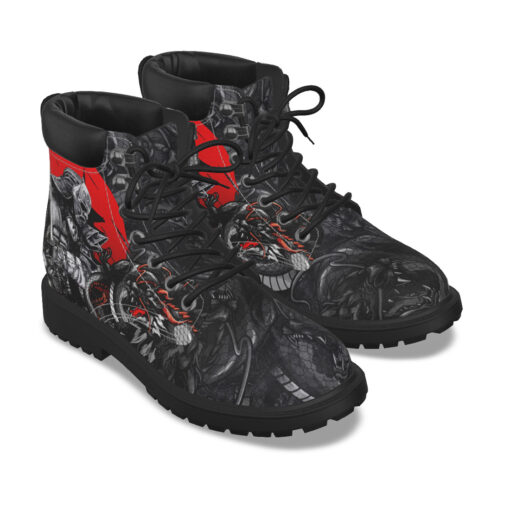 Japanese Dragon and Samurai Classic Boots - Image 6