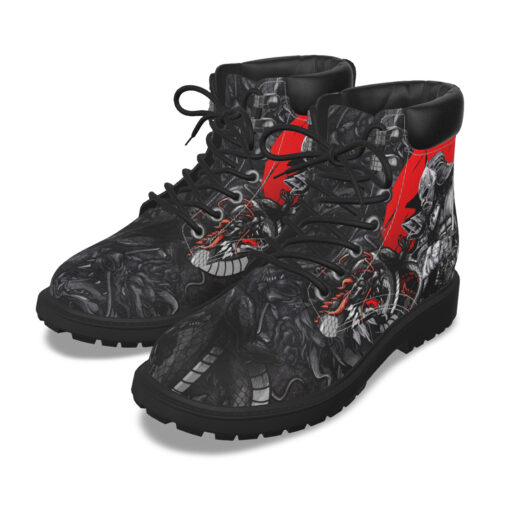 Japanese Dragon and Samurai Classic Boots - Image 2