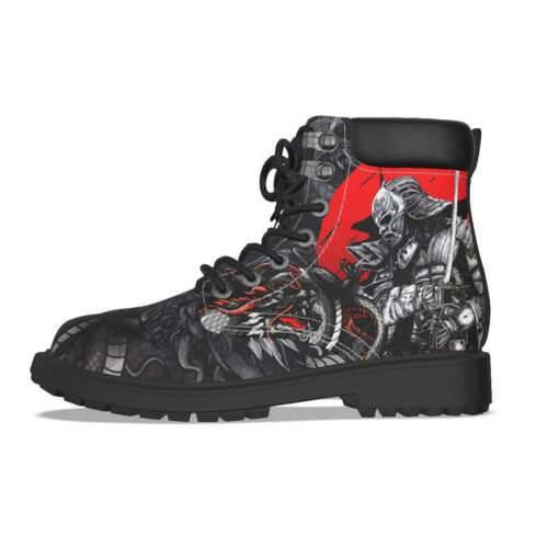 Japanese Dragon and Samurai Classic Boots - Image 3