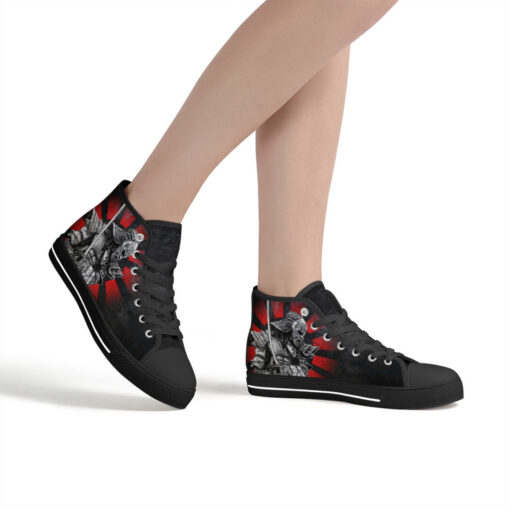 Samurai with Katana High-Top Shoes - Image 7