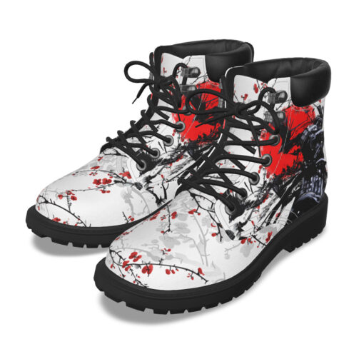 Samurai Sakura Red Sun Classic Boots - Image 2