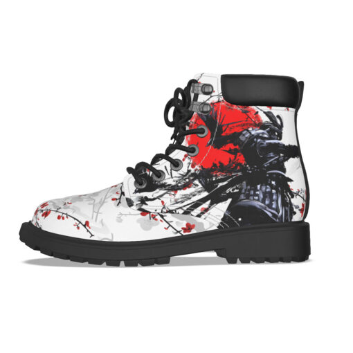 Samurai Sakura Red Sun Classic Boots - Image 3