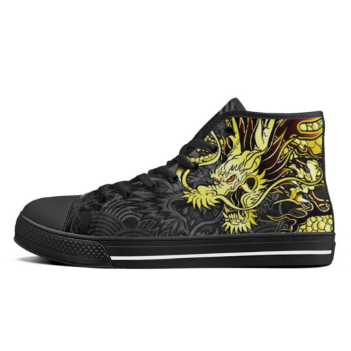 Golden Chinese Dragon High-Top Shoes - Image 4