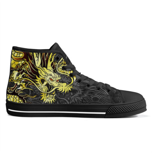 Golden Chinese Dragon High-Top Shoes - Image 5