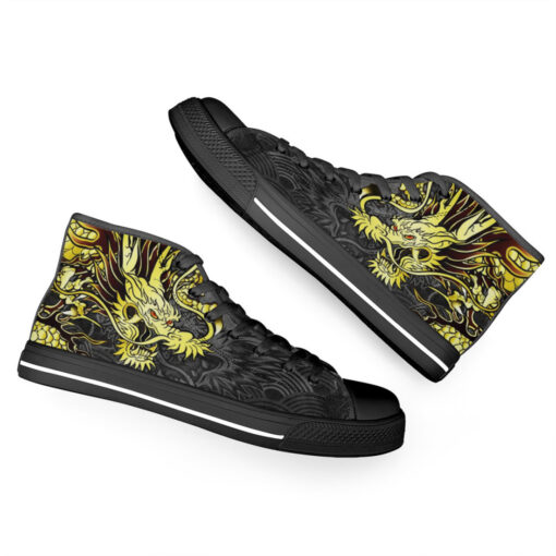 Golden Chinese Dragon High-Top Shoes - Image 6