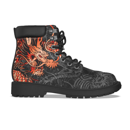 Red Chinese Dragon Classic Boots - Image 5