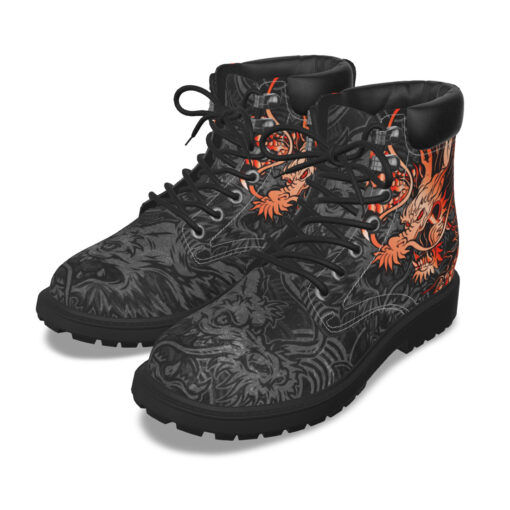 Red Chinese Dragon Classic Boots - Image 2