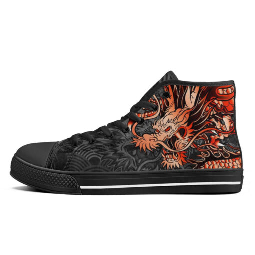 Red Chinese Dragon High-Top Shoes - Image 4