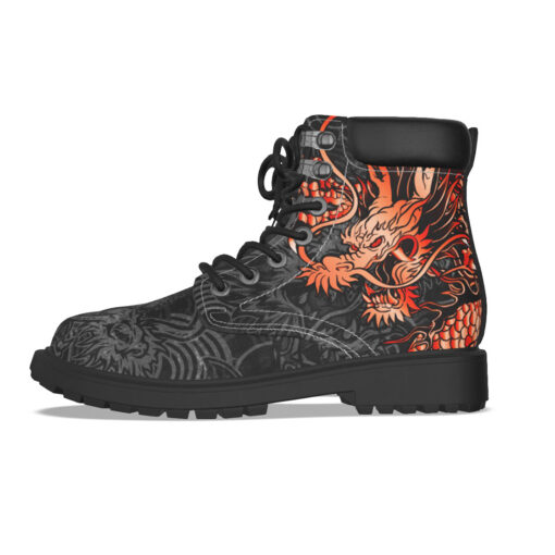 Red Chinese Dragon Classic Boots - Image 3