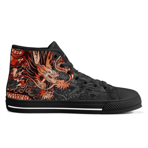 Red Chinese Dragon High-Top Shoes - Image 5