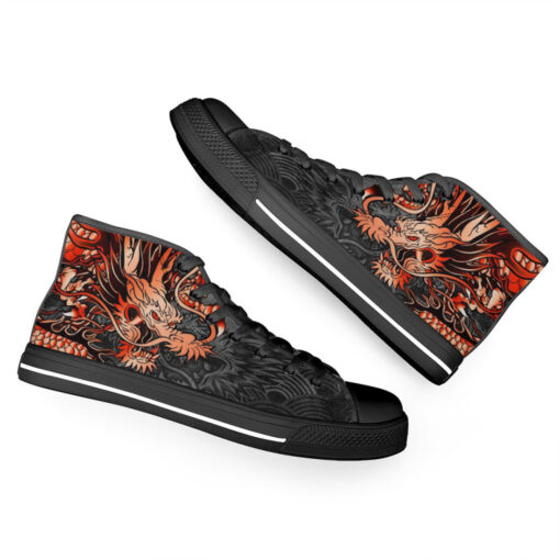 Red Chinese Dragon High-Top Shoes - Image 6