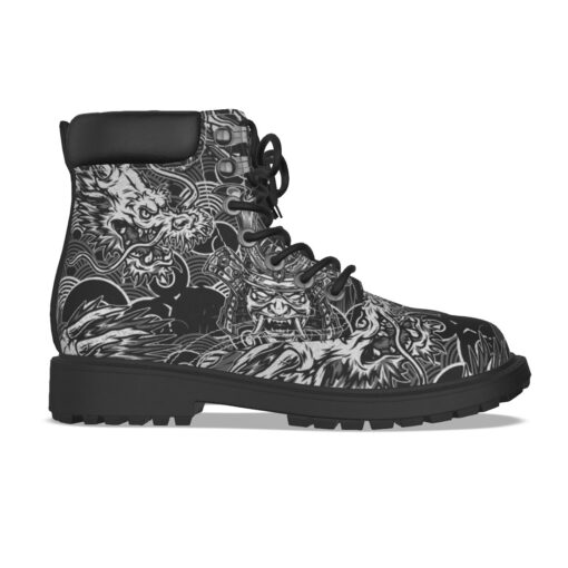 Vintage Snake Dragon Samurai Classic Boots - Image 5