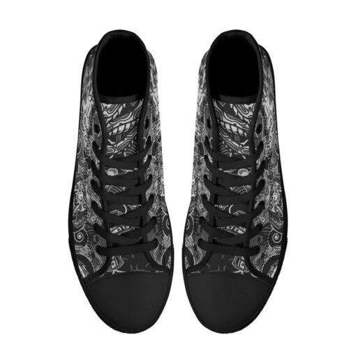 Vintage Snake Dragon Samurai High-Top Shoes - Image 3