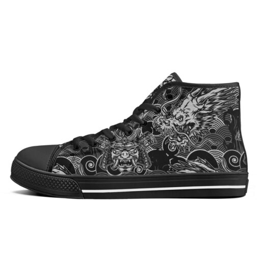 Vintage Snake Dragon Samurai High-Top Shoes - Image 4