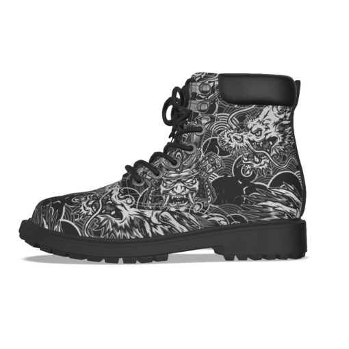 Vintage Snake Dragon Samurai Classic Boots - Image 3