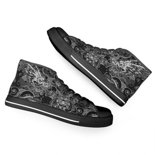 Vintage Snake Dragon Samurai High-Top Shoes - Image 6