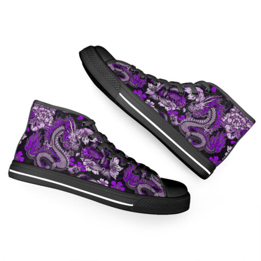 Japanese Dragon Snake Koi Fish High-Top Shoes - Image 6