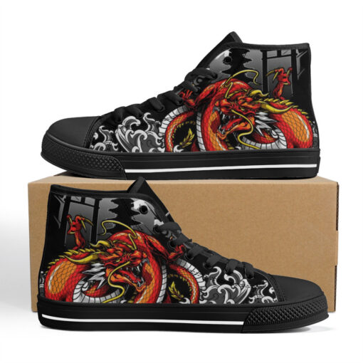 Bloody Dragon Art High-Top Shoes