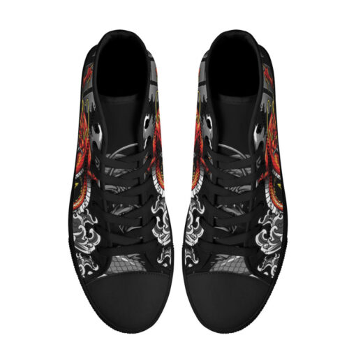 Bloody Dragon Art High-Top Shoes - Image 3