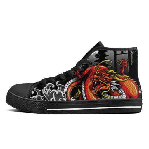 Bloody Dragon Art High-Top Shoes - Image 4