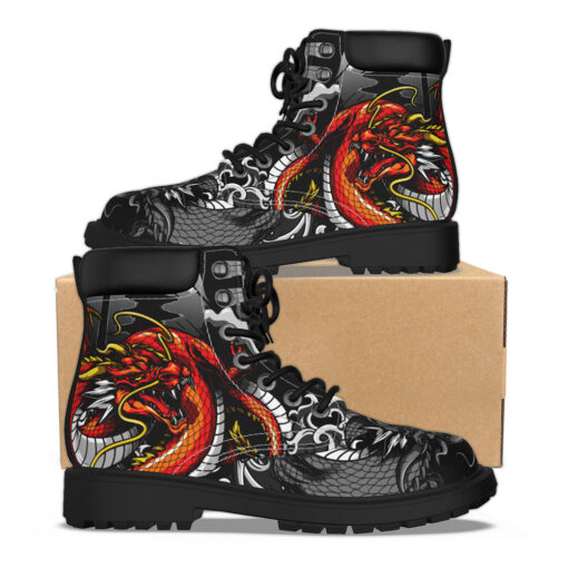 Bloody Dragon Art Classic Boots