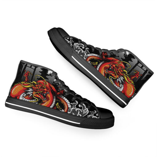 Bloody Dragon Art High-Top Shoes - Image 6