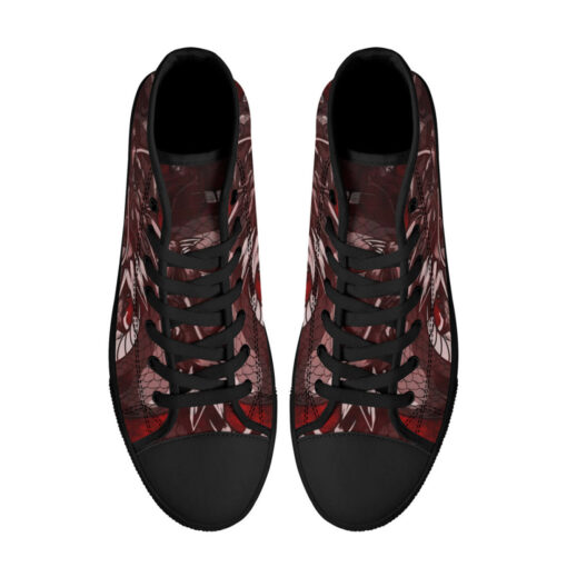 Vintage Asian Dragon High-Top Shoes - Image 3