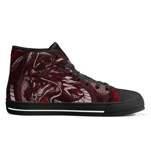 Vintage Asian Dragon High-Top Shoes - Image 5