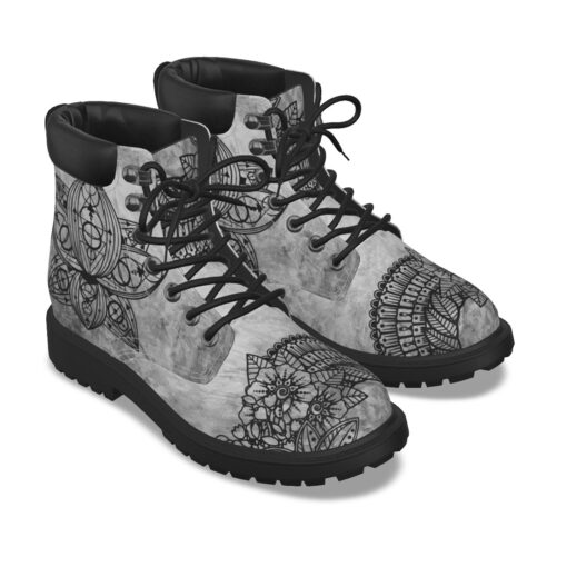 Mehndi Ornament Lotus Flower Classic Boots - Image 6