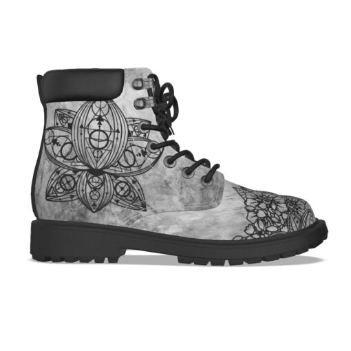 Mehndi Ornament Lotus Flower Classic Boots - Image 5