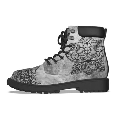 Mehndi Ornament Lotus Flower Classic Boots - Image 3