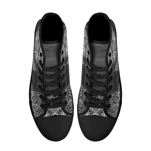 Tribal Elephant Over Mandala High-Top Shoes - Image 3