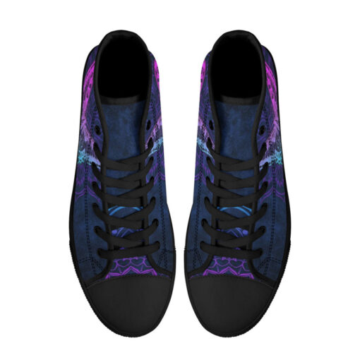 Colorful Mandala And Butterfly High-Top Shoes - Image 3