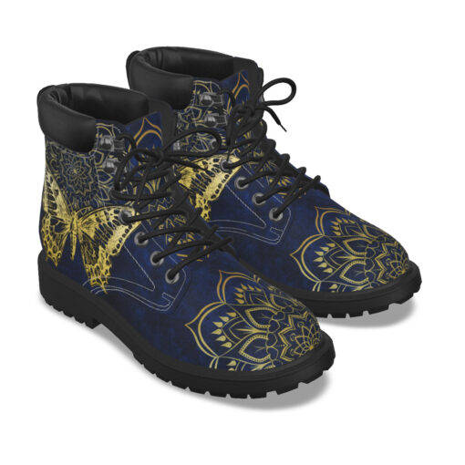 Gold Mandala And Butterfly Classic Boots - Image 6