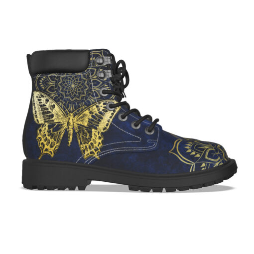 Gold Mandala And Butterfly Classic Boots - Image 5