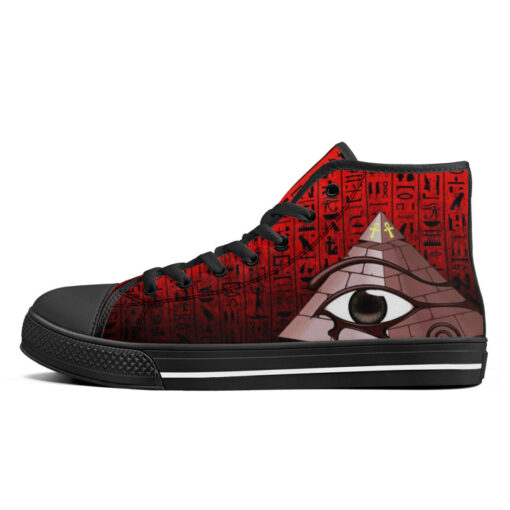 Ancient Egypt Symbol High-Top Shoes - Image 4