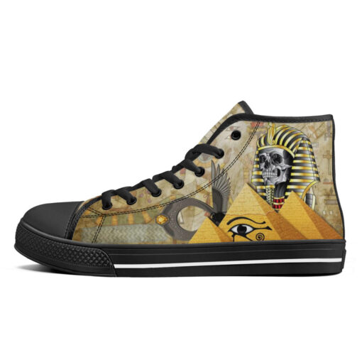 Egypt Skull Pharaoh High-Top Shoes - Image 4