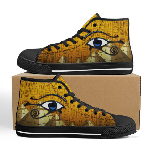 Ancient Pyramid Eye of Horus High-Top Shoes