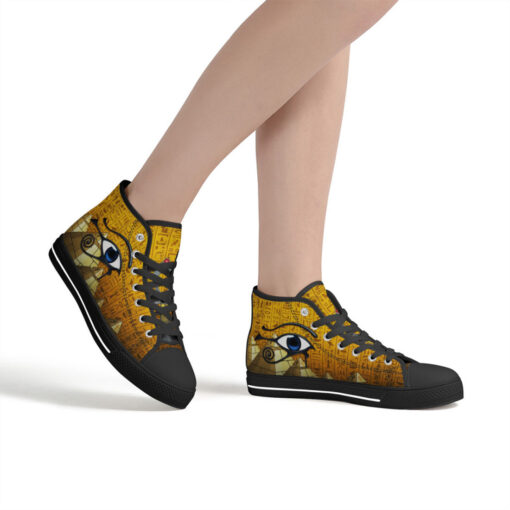 Ancient Pyramid Eye of Horus High-Top Shoes - Image 7