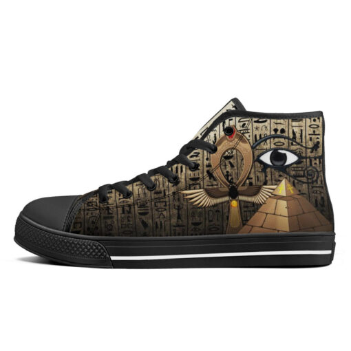 Egyptian Pyramid with Eye Of Horus High-Top Shoes - Image 4