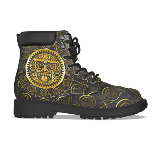 Sacred Mayan Sun God Classic Boots - Image 5