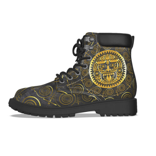 Sacred Mayan Sun God Classic Boots - Image 3