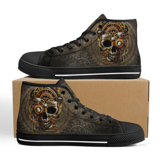 Steampunk Skull High-Top Shoes