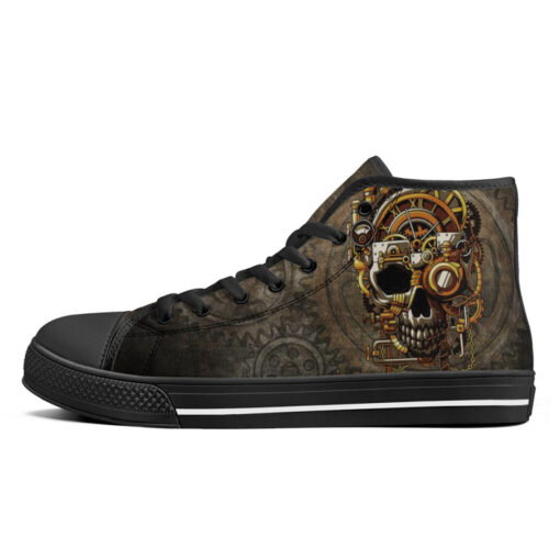 Steampunk Skull High-Top Shoes - Image 4