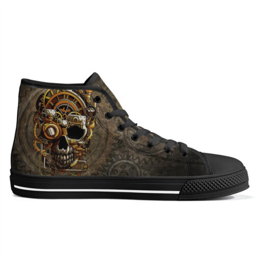 Steampunk Skull High-Top Shoes - Image 5