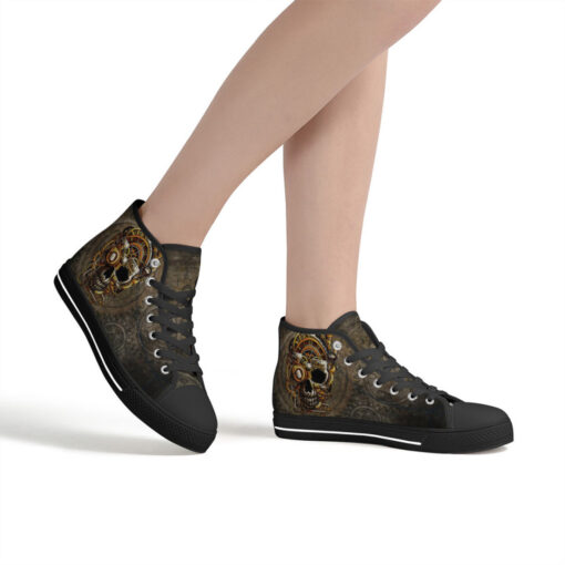 Steampunk Skull High-Top Shoes - Image 7